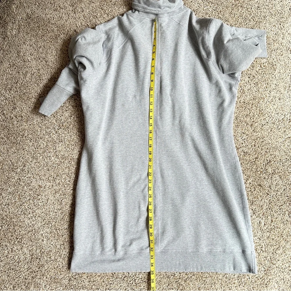 Athleta Tunic Sweatshirt with Cowl Neck and Half Zip Gray Size 1X - Picture 12 of 14
